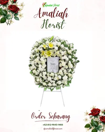 Krans Bunga Duka Cita di Waru Sidoarjo